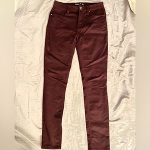 Design Lab - Maroon Colour Skinny Leg Pants - Size US 26